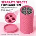 4-Pen Fridge Storage Case — Pink — jar interior