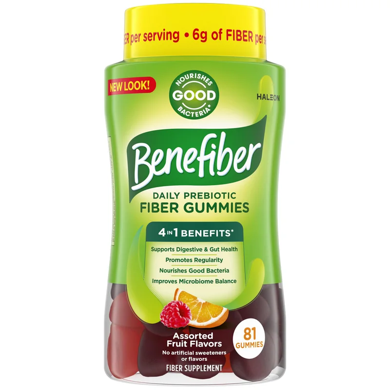 Benefiber Prebiotic Fiber Gummies — Assorted Fruit, 81 count