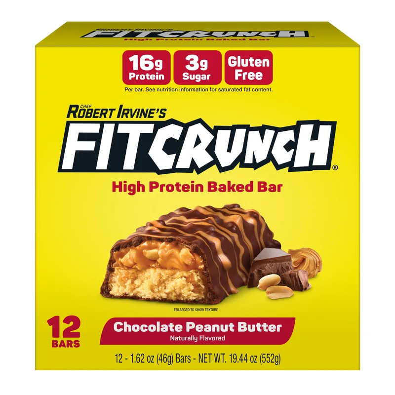 FitCrunch Baked Bars — Chocolate Peanut Butter, 12 count