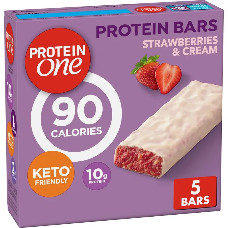 Protein One — Strawberries & Cream, 5 bars / 4.8 oz