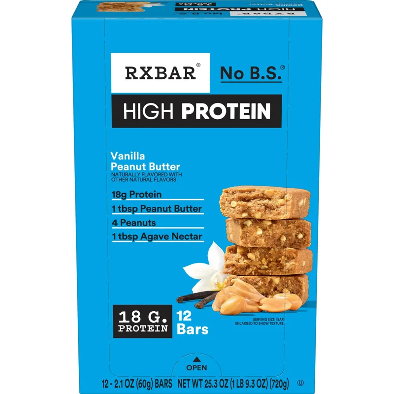 RXBAR High Protein — Vanilla Peanut Butter, 12 bars
