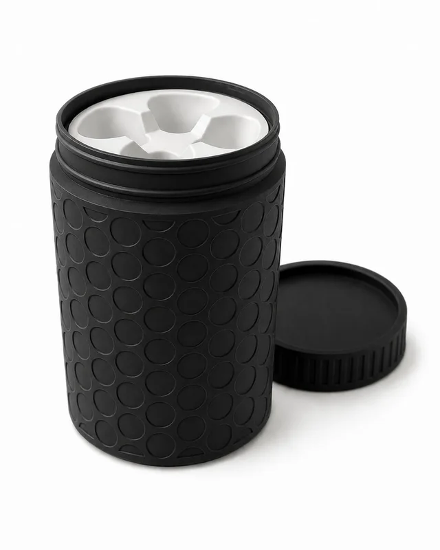 ZepJar 4-Pen Storage Jar — Black